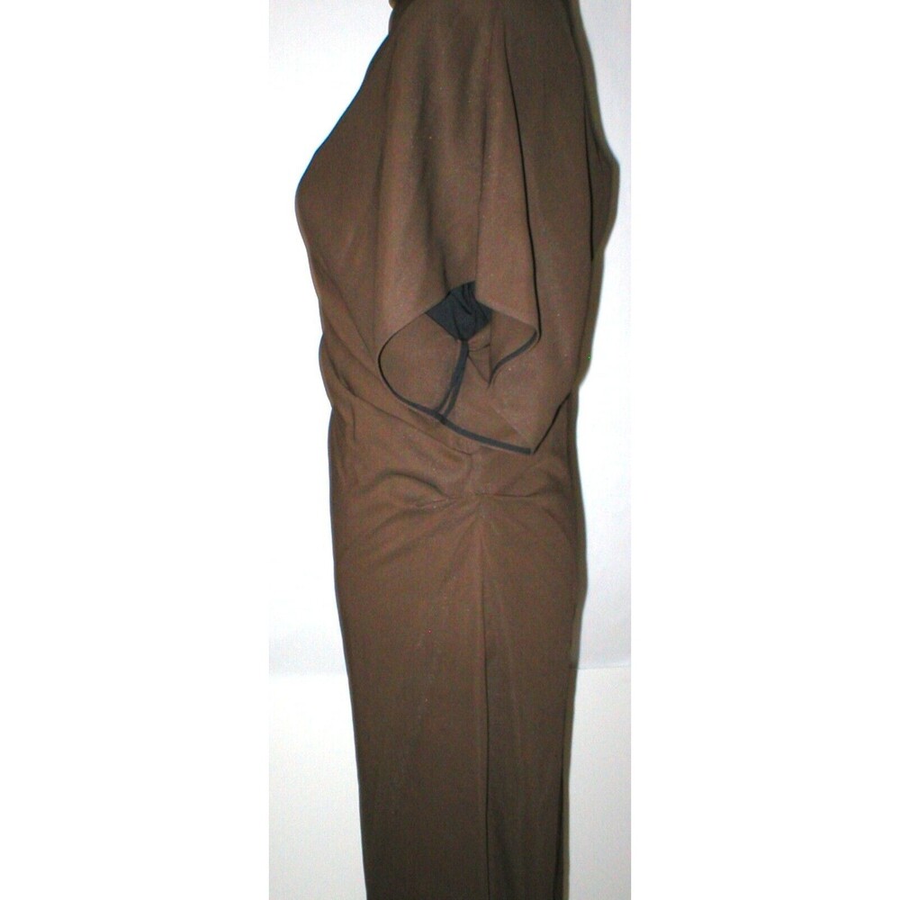New Womens 4 6 NWT Balenciaga Paris Dress Designer 40 Italy Black Brown Silk Wor - Picture 7 of 12